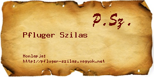 Pfluger Szilas névjegykártya